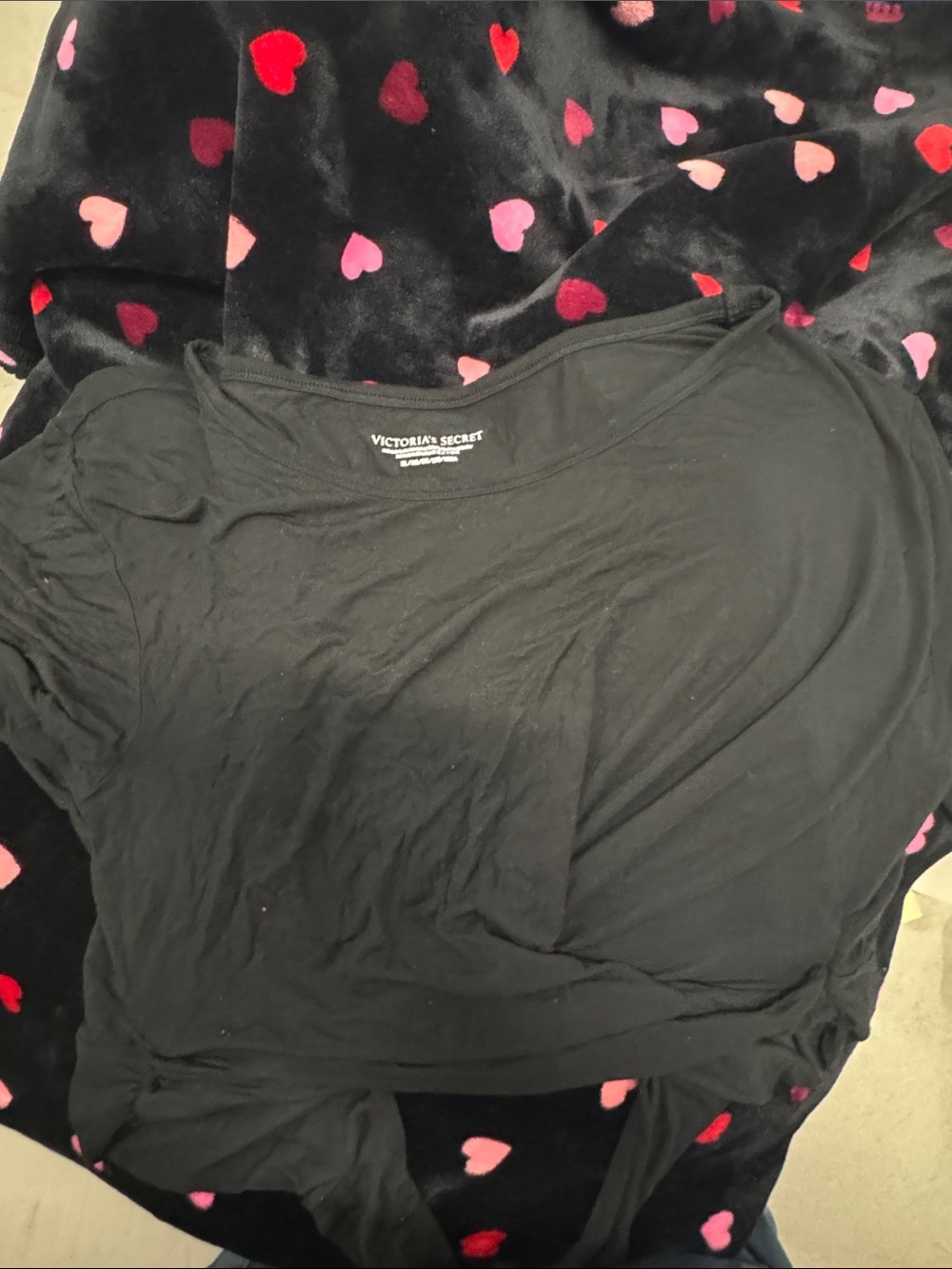 Victoria's Secret Black Short Sleeve Crew Top